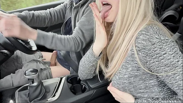 Hot Amazing handjob while driving!! Huge load. Cum eating. Cum play warm Movies