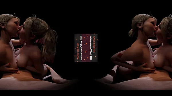 Heta VReal 18K Double Titfuck with Cum Dirty Tongue Kiss - CGI, 3D, threesome, FFM, Featuring Harley Quinn and Alexa varma filmer