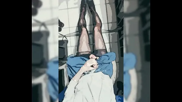 Heta Cosplay short skirt black stockings masturbation varma filmer