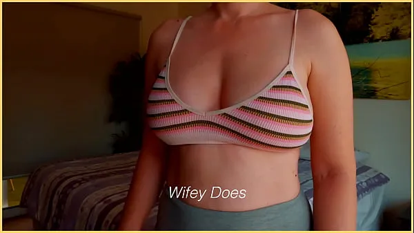 Hot MILF hot lingerie. Big tits in sports bra warm Movies