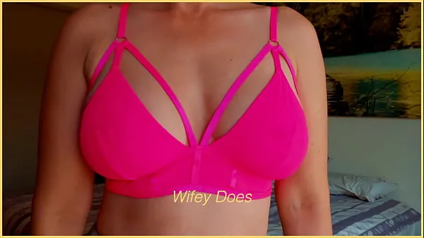 Hot MILF hot lingerie. Big tits in hot pink bra warm Movies