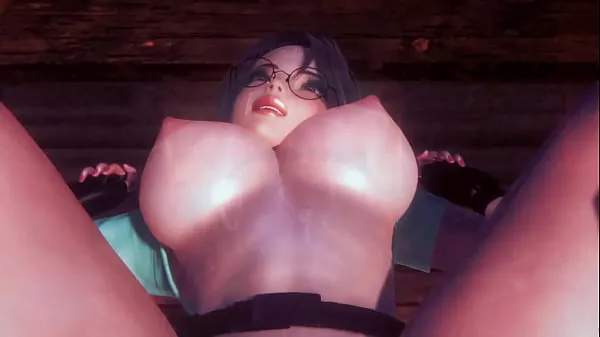 Hotte Lara Croft giving her pussy in a cave (Tomb Raider varme filmer