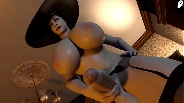 Hot 4K) Lady Dimitrescu futa gets her big cock sucked by horny futanari girl and cum inside her|3D Hentai P2 warm Movies