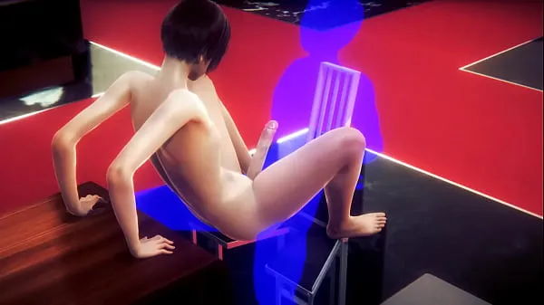 Yaoi Femboy - Twink footjob and fuck in a chair - Japanese Asian Manga Anime Film Game Porn Film hangat yang hangat