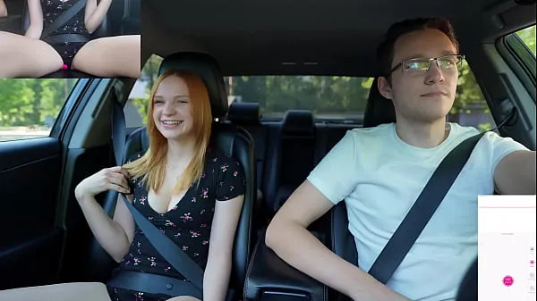 뜨거운 Surprise Verlonis for Justin lush Control inside her pussy while driving car in Public 따뜻한 영화