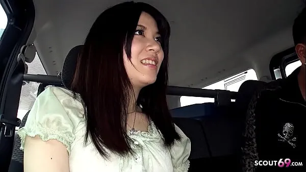 Hot Shy Japanese Teen Madoka Araki seduce to Suck Stranger Cock in Car warm Movies