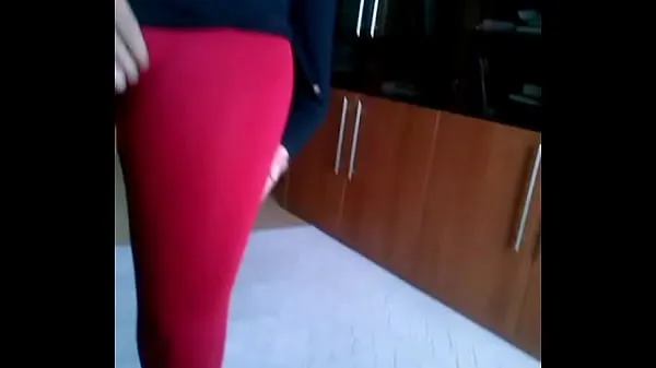Hot cameltoe red leggings warm Movies