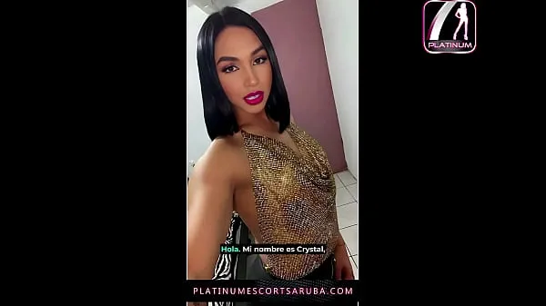 Hot Platinum Escorts Aruba Introducing our sexy Latin trans escort Cristal warm Movies