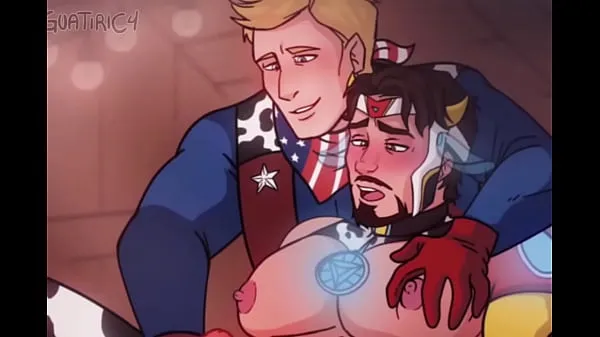 뜨거운 Iron man x Captain america - steve x tony gay milking masturbation cow yaoi hentai 따뜻한 영화