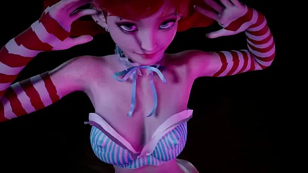 Fille rousse avec des nattes dansant : 3D Hentai Films chauds