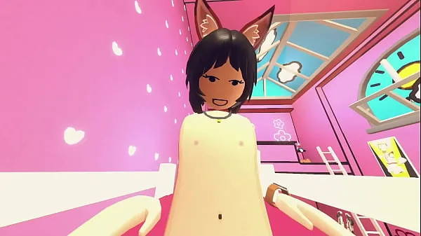 Hete Horny Chinese kitty girl in Rec Room VR Game warme films