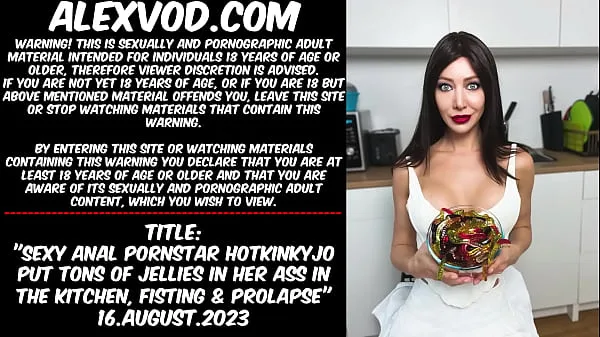 أفلام ساخنة Sexy anal pornstar Hotkinkyjo put tons of jellies in her ass in the kitchen, fisting & prolapse دافئة