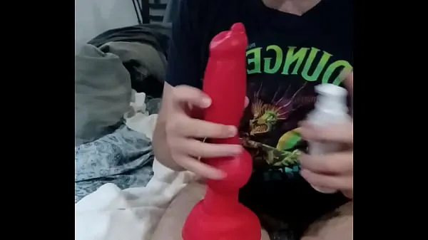 Hot chastity caged pup plays with her bad dragon warm Movies