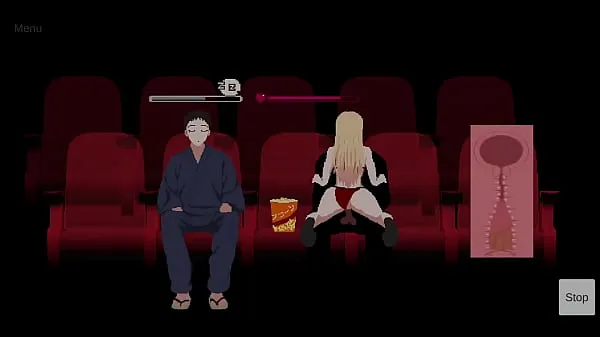 Quente Stranger starts to turn on blonde girl at the cinema and fucks her next to his friend who doesn't notice - My Dress Up Darling In Cinema Filmes quentes