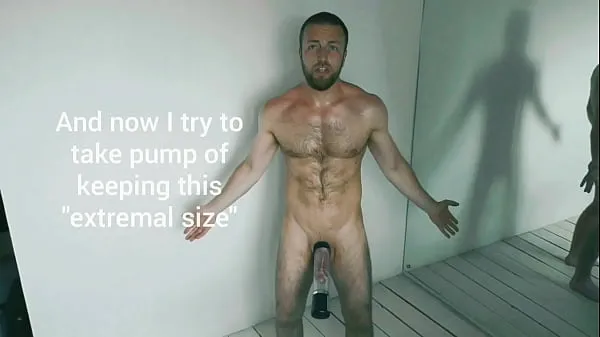 Hot Automatic penis pump use by Kostya Kazenny warm Movies