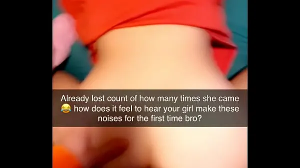گرم Rough Cuckhold Snapchat sent to cuck while his gf cums on cock many times گرم فلمیں