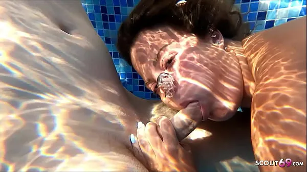 Hot Underwater Sex with Curvy Teen - German Holiday Fuck after caught him Jerk warm Movies
