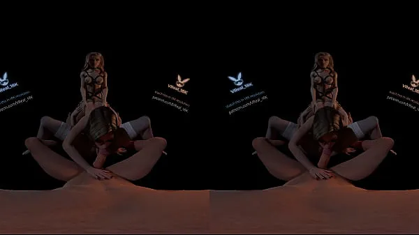 VReal 18K Spitroast FFFM orgy groupsex with orgasm and stocking, reverse gangbang, 3D CGI render Film hangat yang hangat