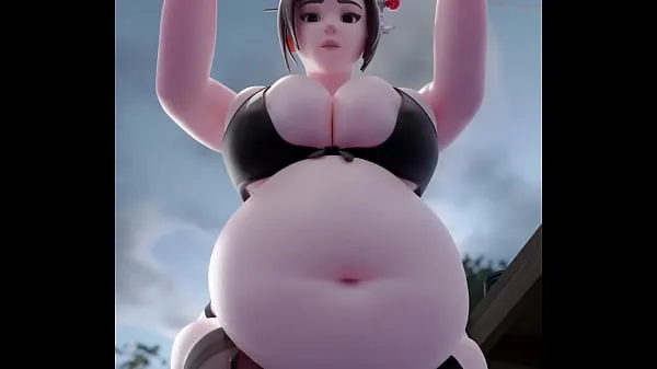 Hot Mei Lingerie Belly Inflation warm Movies