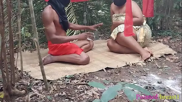 Ambitious house wife went to baba native doctor to collect charm to enable her manipulate the chairman of her village to make her his second wife, end up getting banged by baba's big dick in the shrine Filem hangat panas