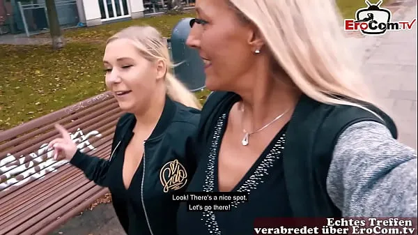 Gorące German lesbians do real sex meetings casting and one woman picks up the otherciepłe filmy