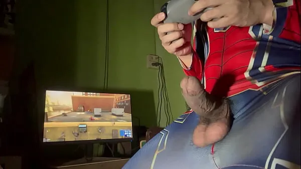 Hot Spiderman playing his game warm Movies