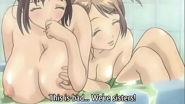 step Sisters Taking a Bath Together! Hentai [Subtitled Filem hangat panas