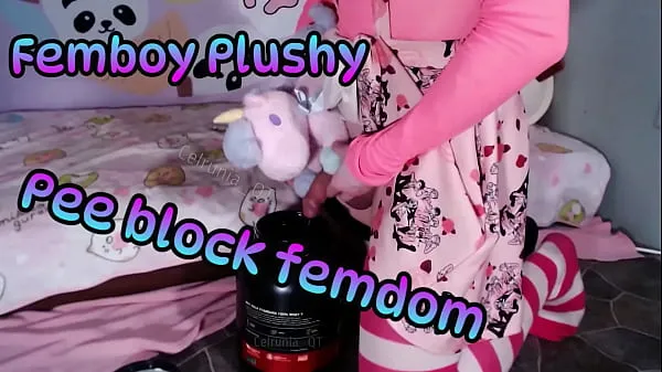 Hot Femboy Plushy Pee block femdom [TRAILER] Oh no this soft fur makes my conk go erection and now I cannot tinkle warm Movies