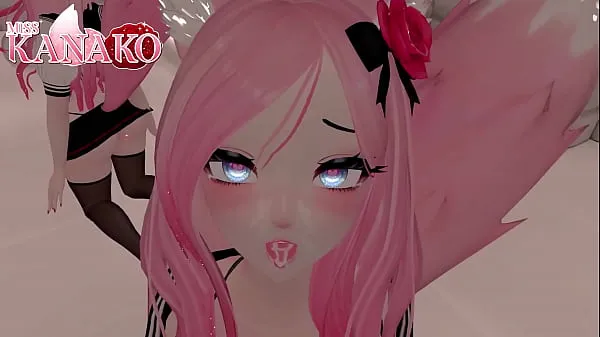 Gorące VTUBER CAT GIRL gives you a BJ while you get a view UP HER SKIRT!!!! CUM IN MOUTH FINISHciepłe filmy