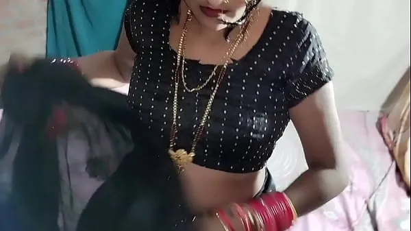 Quente Indiano xxx Desi vídeo preto saree blusa anágua e calcinha Filmes quentes
