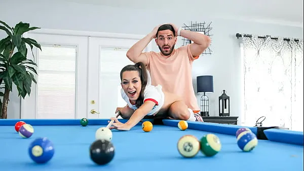 Hot Step Siblings Play Pool and Whoever Wins Doesn't Have to Clean for A Month - Fuckanytime warm Movies