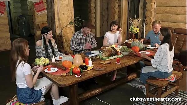 Hete Thanksgiving Dinner turns into Fucking Fiesta by ClubSweethearts warme films