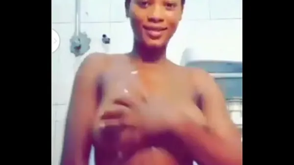 Hot Perfect tits ebony teasing in the washroom erotic warm Movies