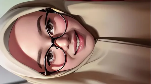 Hotte hijab girl shows off her toked varme filmer