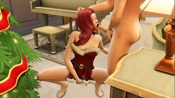 Hot Sugarbaby get's a big dick for Christmas - sims 4 - 3d animation warm Movies