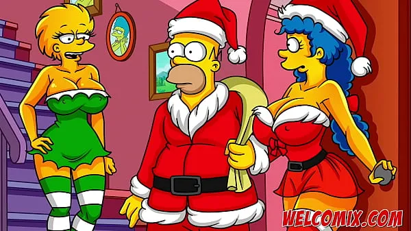 Heiße Weihnachtsgeschenk! Seine Frau den Bettlern schenken! Die Simptoons, Simpsons Hentaiwarme Filme