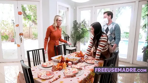 أفلام ساخنة Family Differences Sorted Through Freeuse Dinner- Crystal Clark, Natalie Brooks دافئة