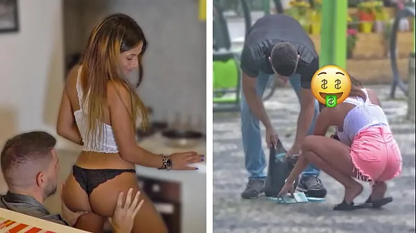 Sexy Brazilian Gold Digger Changes Her Attitude When She Sees His Cash Film hangat yang hangat