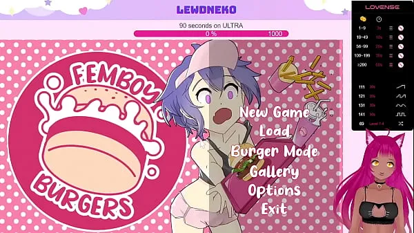 ホットな VTuber LewdNeko Plays Femboy Burgers 温かい映画