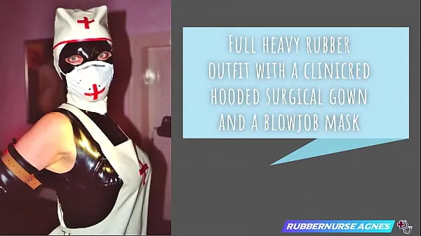 Hot Rubbernurse Agnes - rubber surgical robe with hood and mask: cock sucking / wanking / prostate fucking up to the final cumshot in slow-mo warm Movies