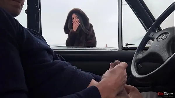 Hot Stranger gave me a handjob through the car window on public parking warm Movies
