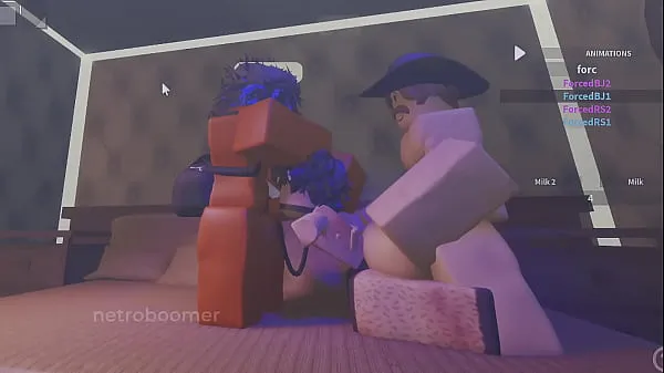 Hot ROBLOX: Slutty femboy gets face fucked and gang banged by two big cocks warm Movies