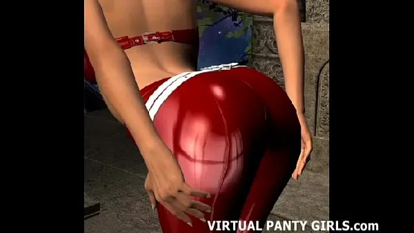 Gorące 3d virtual girl in a skin tight car suitciepłe filmy