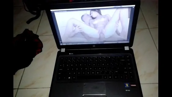 Hot Me jerking my cock while watching porn warm Movies
