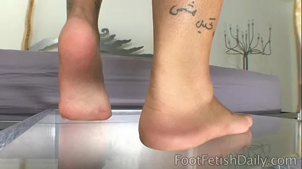 Quente Leah Jaye Feet on Glass Filmes quentes
